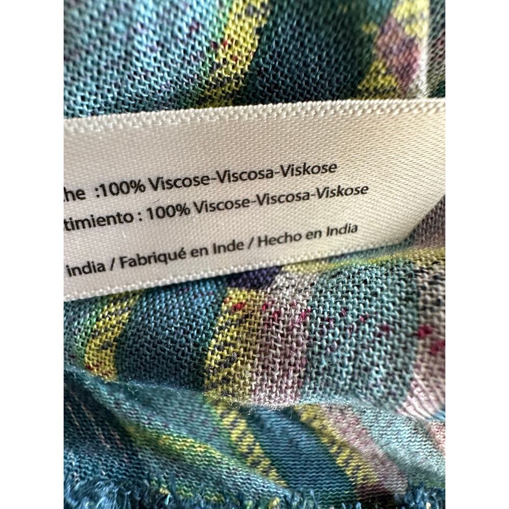 Free People Gabrielle Blue Plaid Ruffle Hem Maxi Skirt NWT Size L Boho - Picture 11 of 15